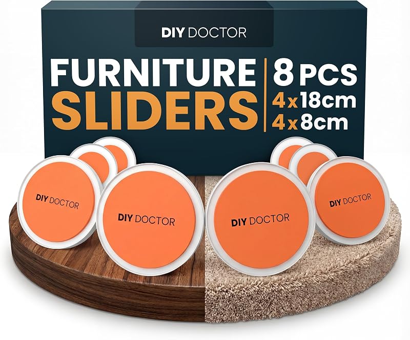 DIY Doctor The Original Deluxe Super Sliders 1 Pack Carpet Wood Floors