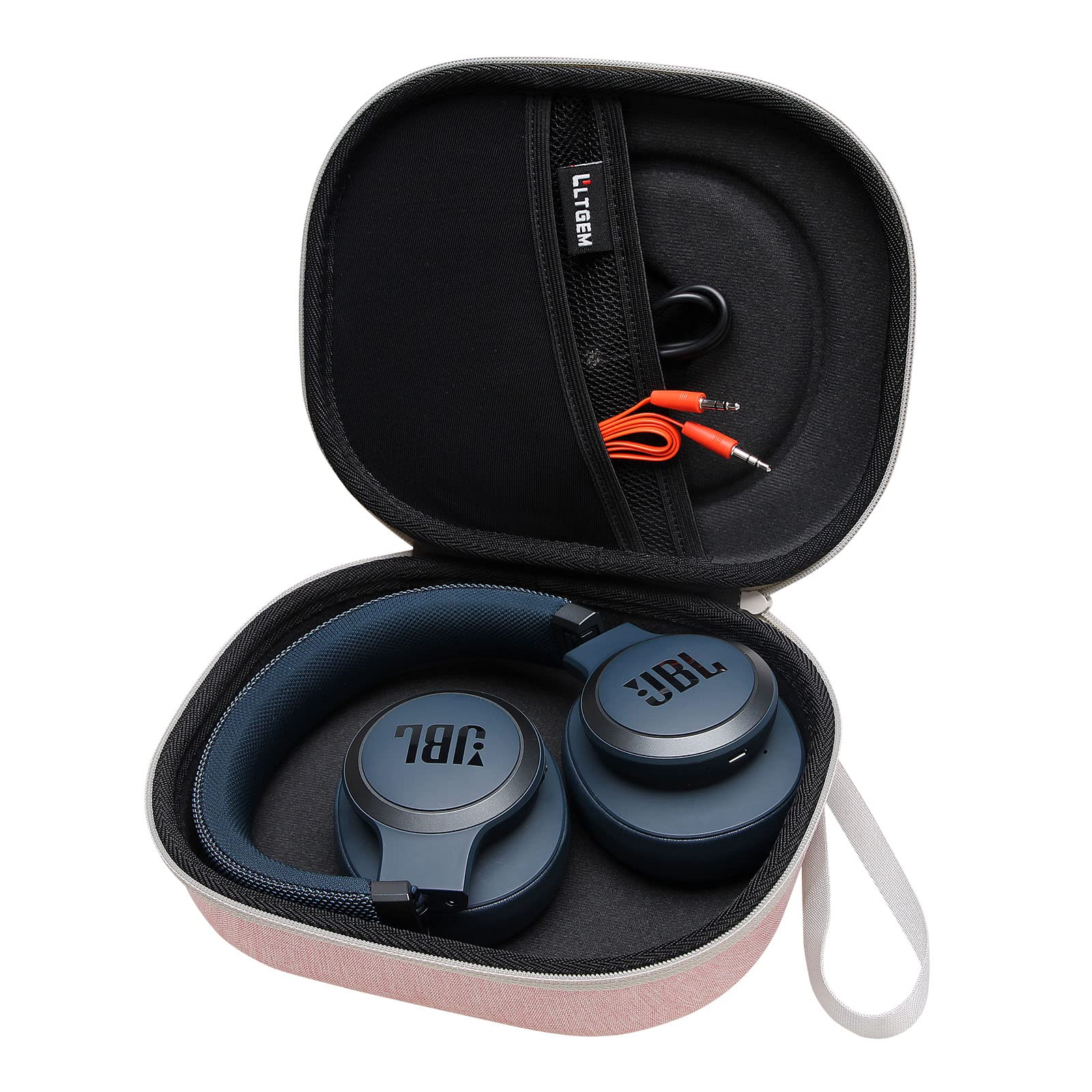 L LTGEM Carrying Case for JBL Tune 710BT, 660NC, 760NC, 520BT, 510BT or JBL LIVE 650BTNC, 500BT, 660NC Folding Headphone - Portable Travel Bag (Case Only) - Pink