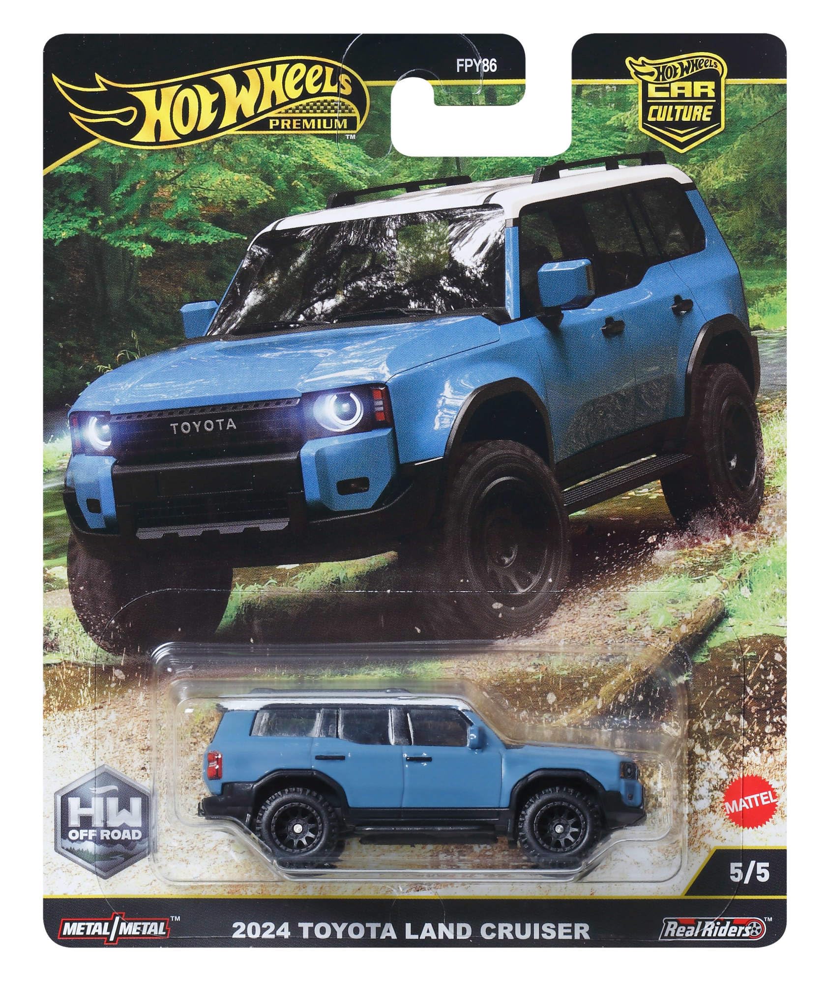 Hot Wheels Car Culture Fahrzeug, Premium Die-Cast Spielzeugauto oder Spielzeugtruck im Maßstab 1:64 mit Real-Riders-Reifen, Metall/Metall-Karosserie und -Fahrgestell (Stile können abweichen), JBK52 6