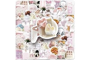 50 Pcs Coquette Bow Stickers for Water Bottles, Waterproof Vinyl Stickers for Skateboard Laptop Phone Guitar Journaling, Pink