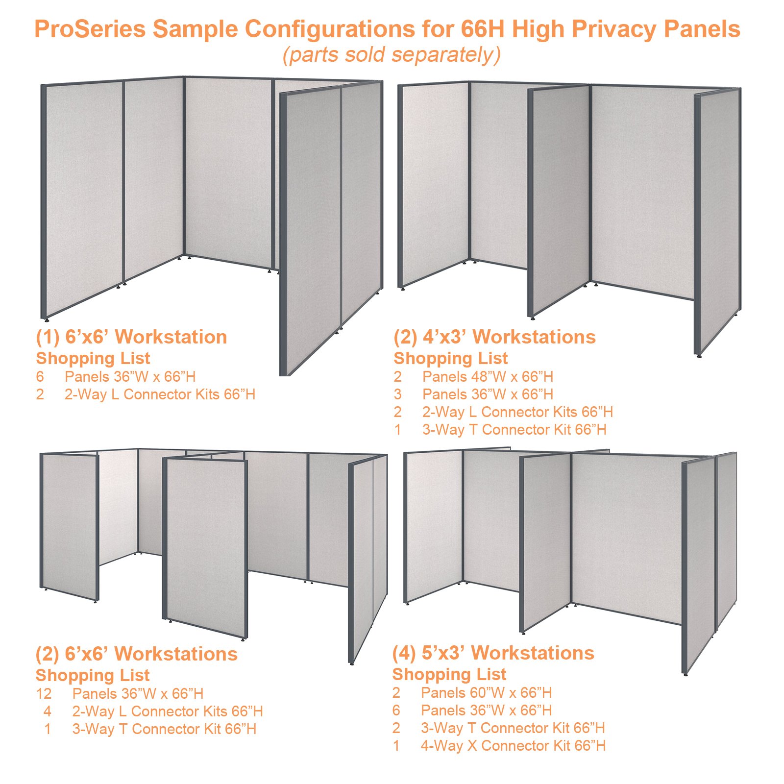 Office Partition Walls "ProSeries 66Hx36W" Office Divider Buy Online