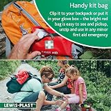 Lewis-Plast Premium 92 Piece First Aid Kit Red Small Travel Car Home view 6