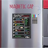 Chalky Crown Meal Planner Board Magnetic Dry Erase for Fridge Black view 2