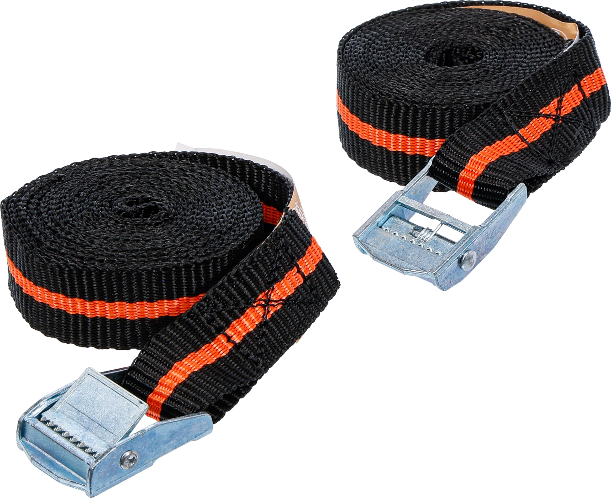 BGS Diy 3599 | Tie Down Strap Set with Quick Lock | 2.5 m x 25 mm | 2 pcs.