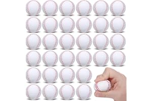 WELLVO 36 Pack Baseball Party Favors, Mini Foam Baseballs Sports Stress Balls for Anxiety Relief, Kids Goodie Bag Stuffers School Carnival Reward Classroom Prizes(1.6 inch)