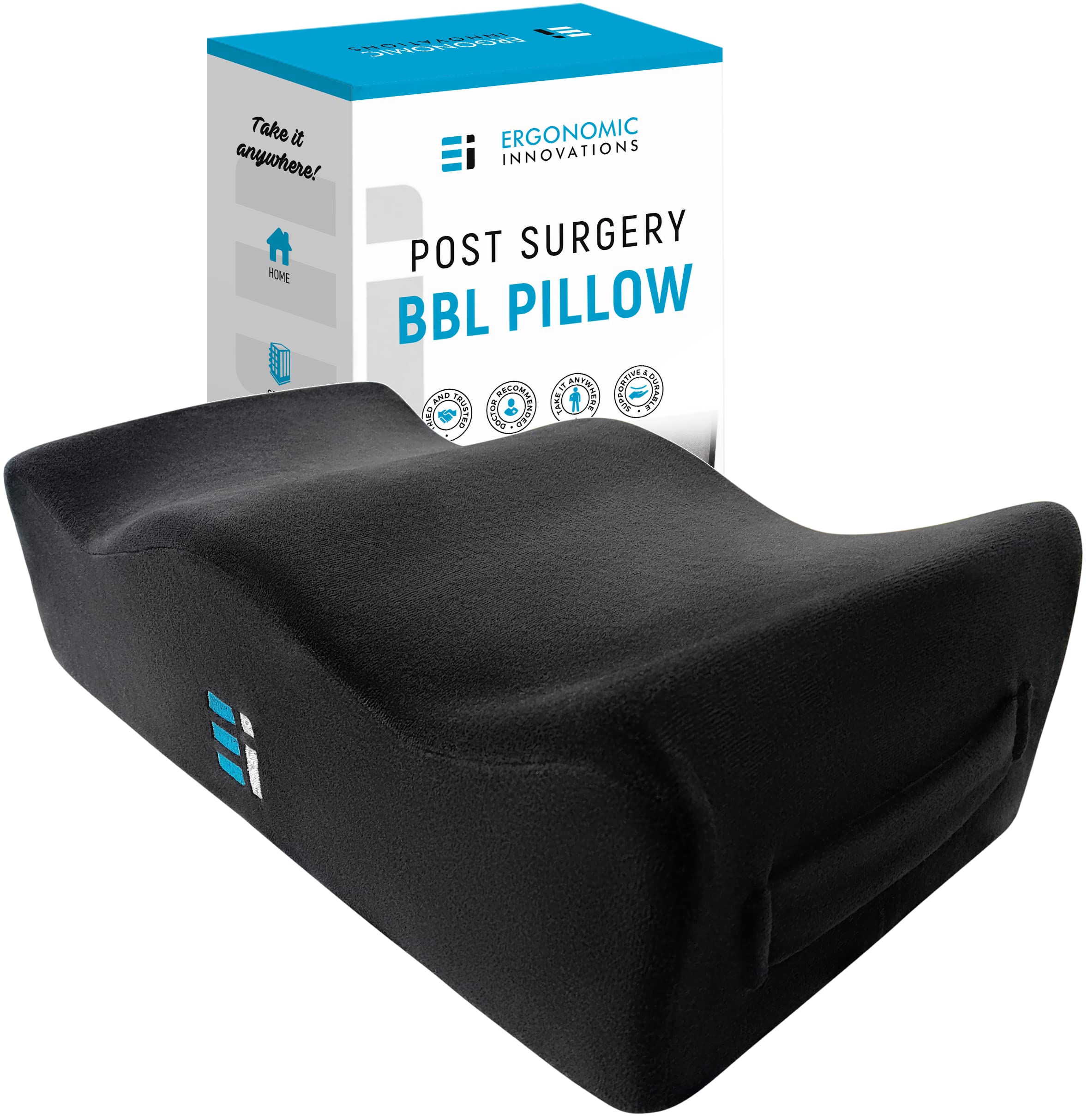 BBL Pillow After Surgery for Sitting - Brazilian Butt Lift Recovery Must Haves, Butt Pillow for Sitting After Surgery, Pain and Pressure Relief for Home, Office, Driving - BBL Supplies & Accessories