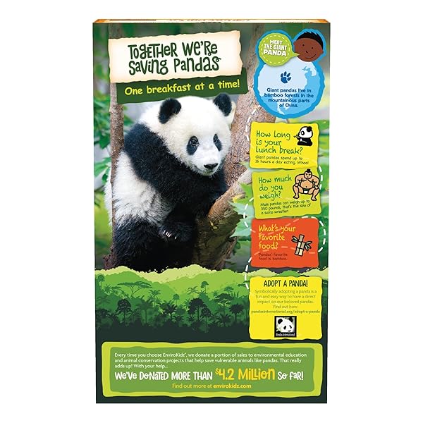 ENVIROKIDZ ORGANIC PANDA PUFFS CEREAL, 10.6 OZ (PACK OF 1), PEANUT BUTTER, GLUTEN FREE, NON-GMO, BY NATURE’S PATH