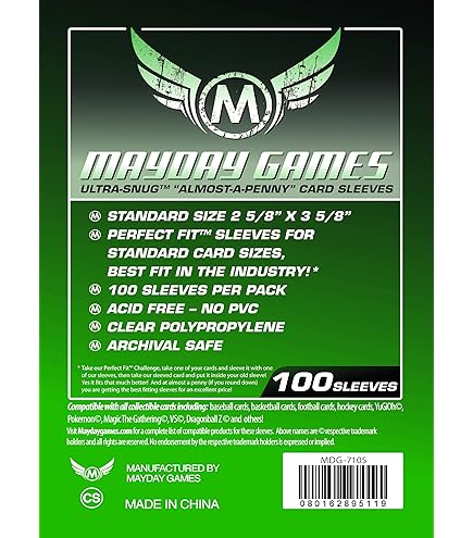 Amazon.com: Swan Premium Card Sleeves (57x90mm) - 100 Pack, Thick Sleeves