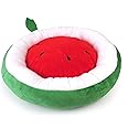 TONBO Soft Plush Small Cute and Cozy Watermelon Dog Cat Bed, Washer and Dryer Friendly (Watermelon)