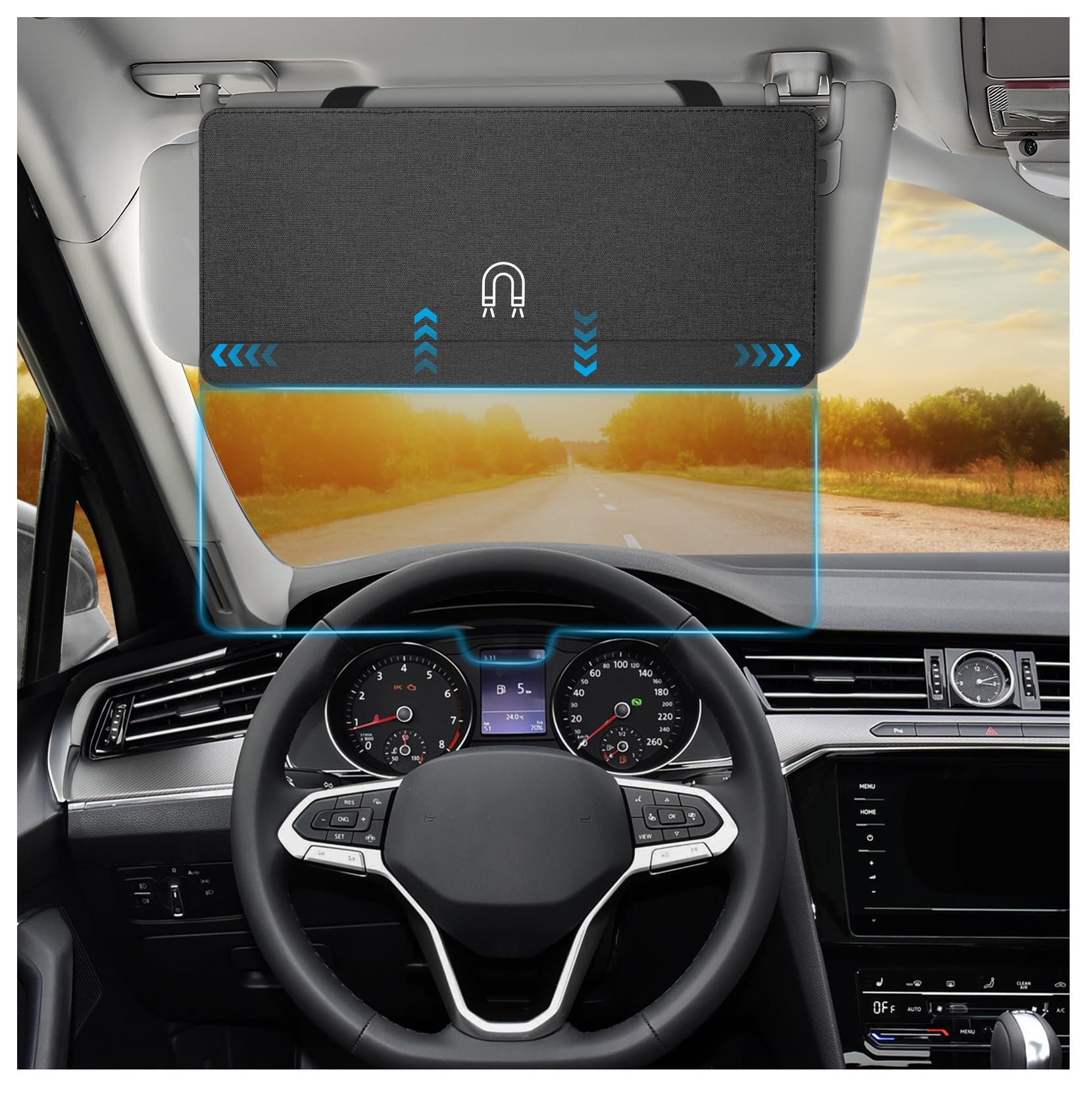 Photo 1 of ZDDGNN Polarized Car Sun Visor Extender, Upgraded Polarized Car Visor Extender Sun Blocker UV400, Universal Visor Extension for Sun Blocker, Adjustable Sun Visor, Glare, UV Protector