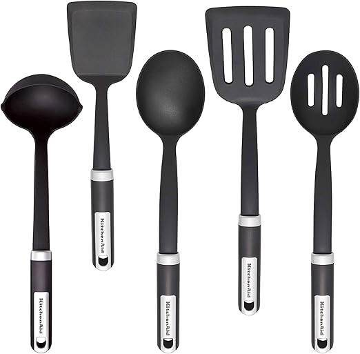 Amazon Com Kitchenaid Gourmet 5 Piece Kitchen Tool Set Black