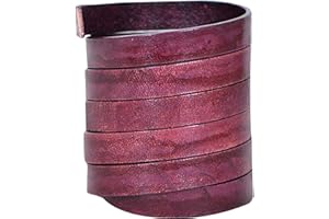 Xsotica-Flat Leather Cords 10.0 MM X 2.0 MM- 1 Yard (Red Wine)