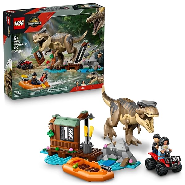LEGO JURASSIC WORLD T. REX RIVER ESCAPE –...