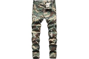 FREDD MARSHALL Boy's Skinny Fit Ripped Destroyed Distressed Stretch Slim Jeans Pants