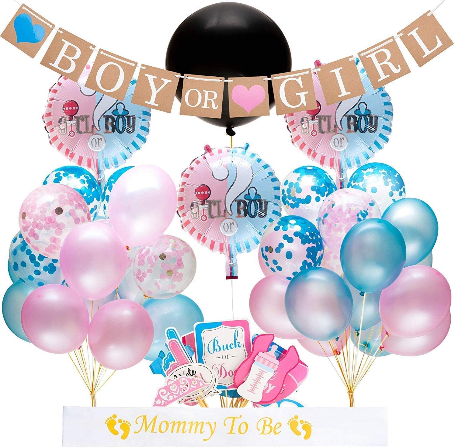 Amazon Com Gender Reveal Decorations Party Supplies Baby Shower