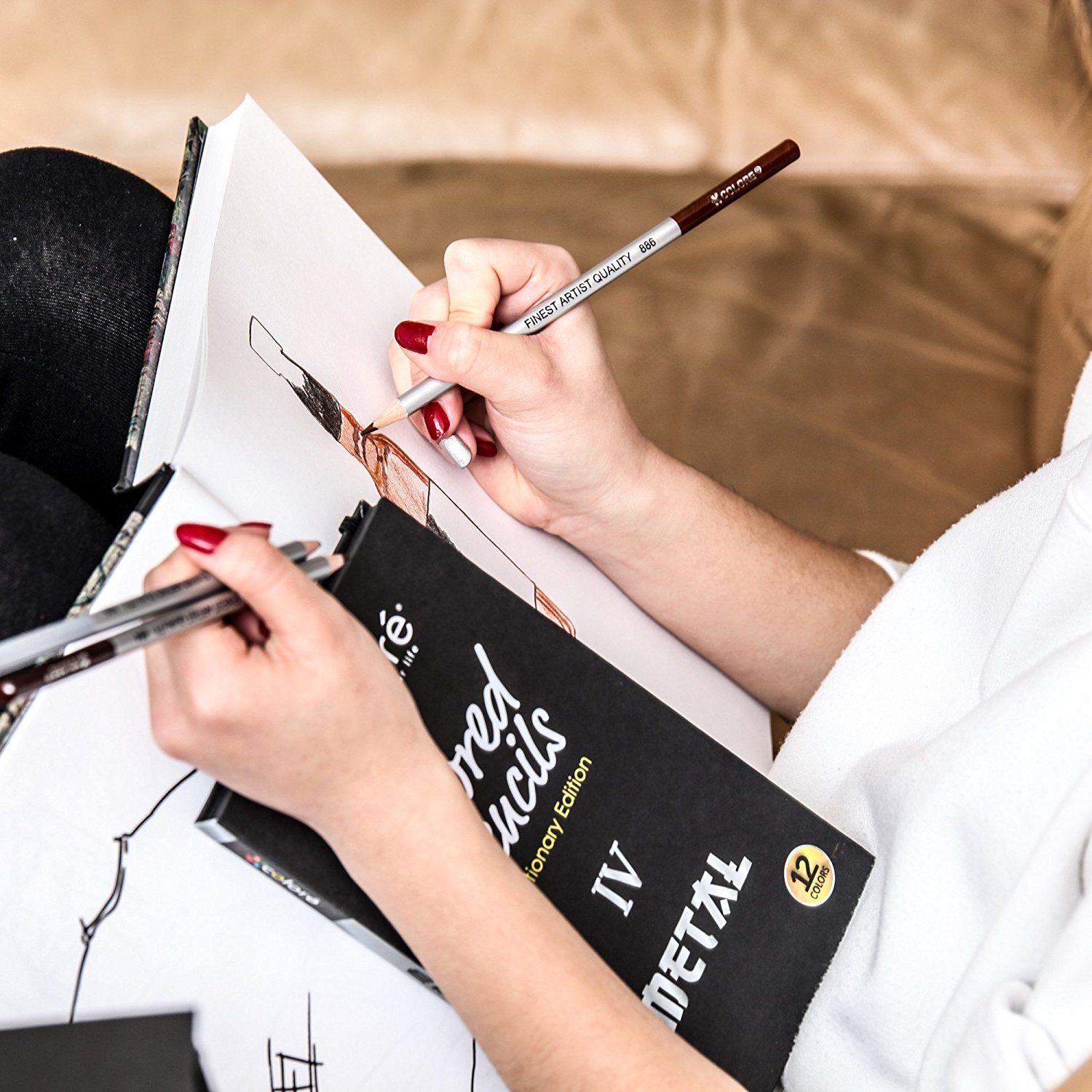 Colore Matite colorate edizione dizionario Set di 60 pastelli pre temperati di alta qualit  per di Amazon Cancelleria e prodotti per ufficio