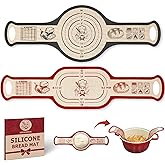 Silicone Bread Sling for Dutch Oven, 2 PCS Non-Stick Reusable Bread Baking Mats with Long Handles, Seamless Design Easy to Transfer Sourdough Sling Silicone Sourdough Sling Dough (Round Gray/Oval Red)