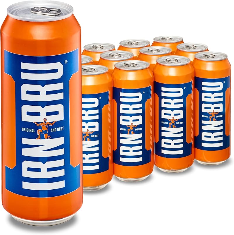 IRN-BRU Regular 12 Pack 500ml Big Cans Fizzy Drinks