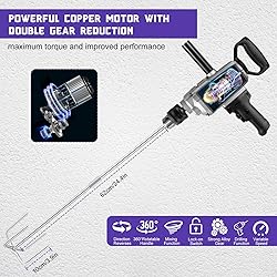 10-Amp Corded Duty Drill Mixer Set, Mixing Drill