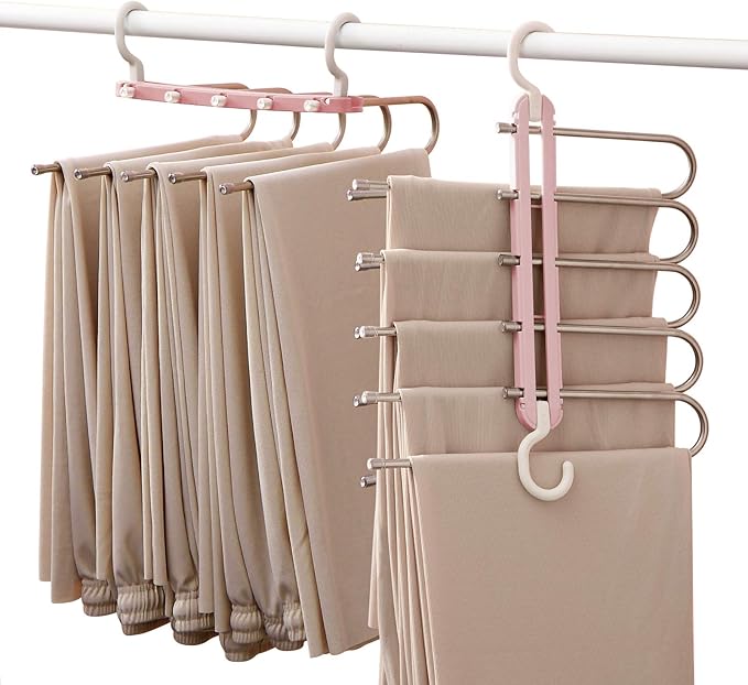 Ecogbd Pants Hangers, Clothes Hanger Hooks Organiser Space Saving