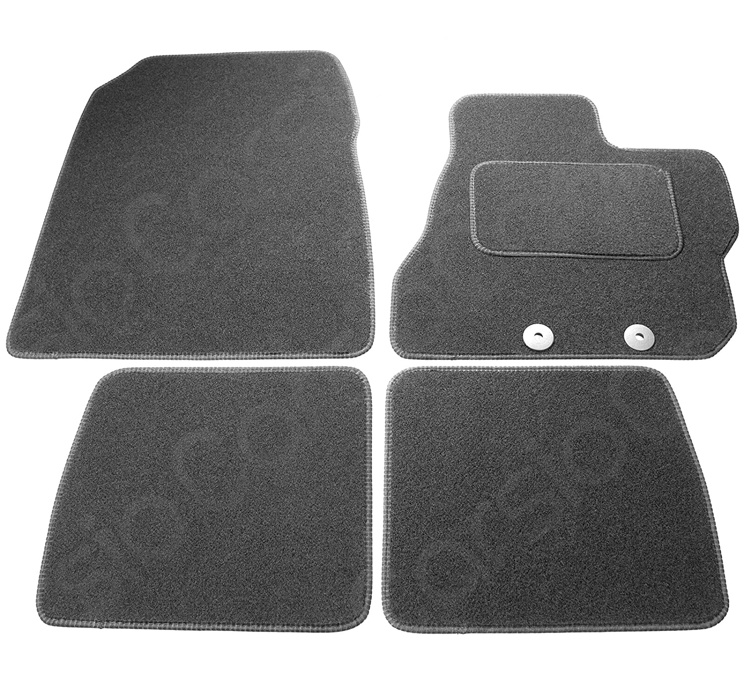 Carsio Carpet Car Mats For Toyota IQ 2009+ Onwards 4 Piece Set Tailored Fit Floor Mat Complete Accessory Black Custom Fitted - All Weather, Anti-Slip Backing & Black Trim