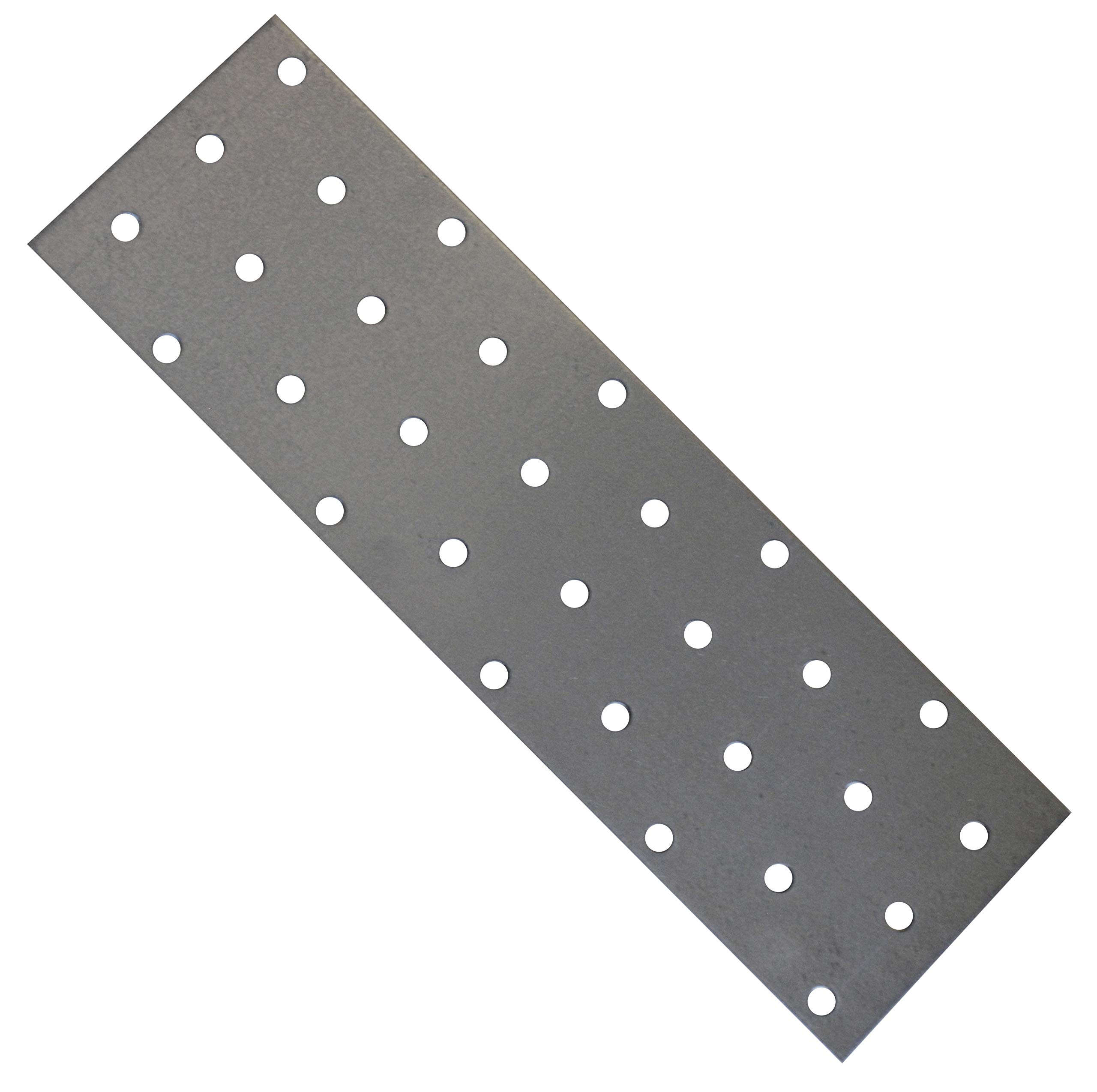 Flat Connecting Joining Plate Galvanised Heavy Duty Metal Steel Sheet 7.87"x2.36"x0.08" (200 x 60 x 2mm) Pack of 5pcs Silver