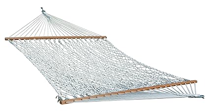 Oak N Oak Comfortable Sleeping Hanging Hammock/Cotton Rope Hammock Swing/Outdoor Hammock Furniture for Home Patio Garden, Beach, Camping & Leisure Backyard, 65 Extra Large Wide Deluxe - Off-White