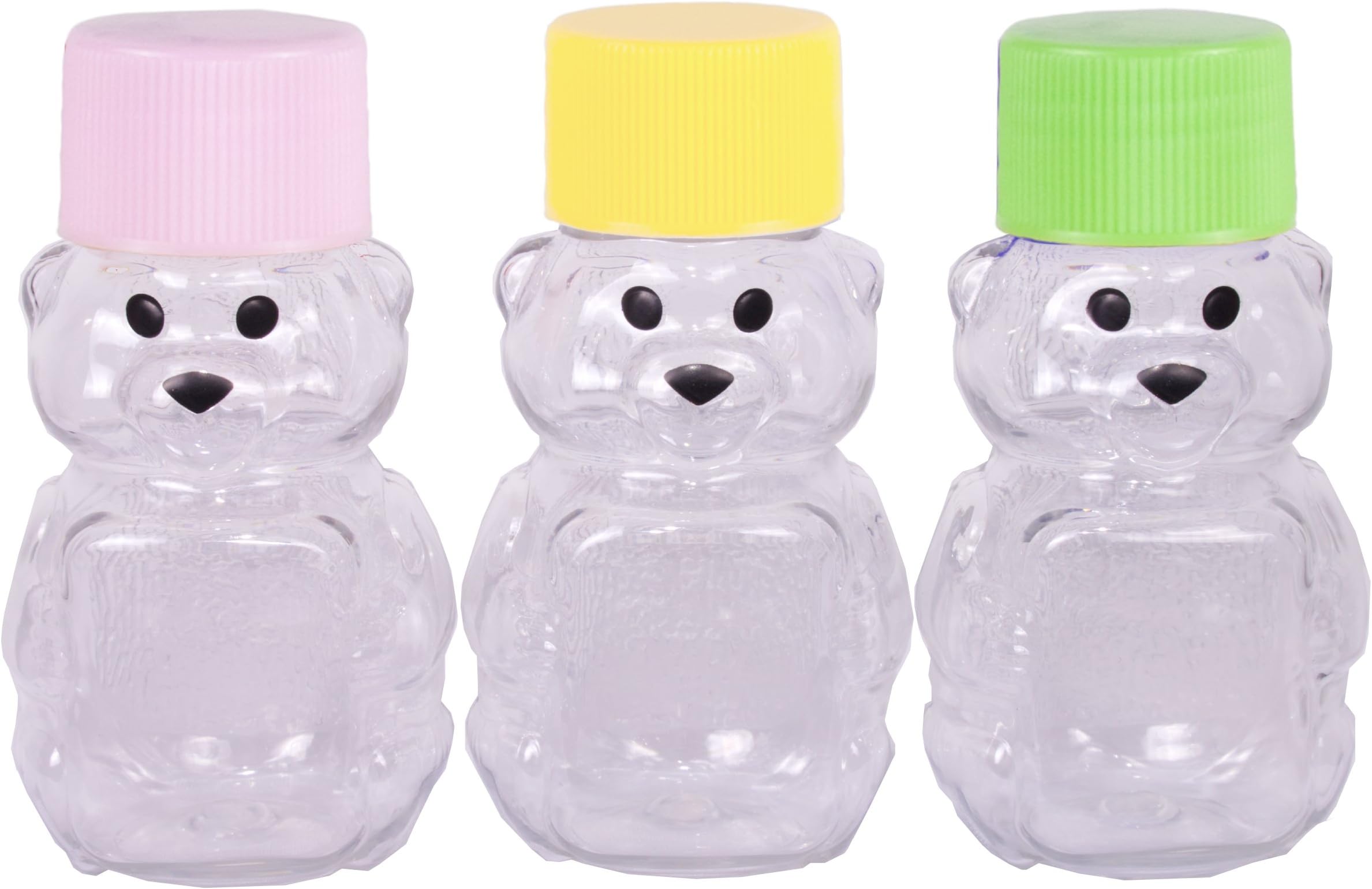 2-ounce RetroPak Plastic Panel Bear Easter Spring Variety 24-Pack (Lime green, yellow and pink caps)