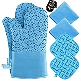 KEGOUU Oven Mitts and Pot Holders 6pcs Set, Kitchen