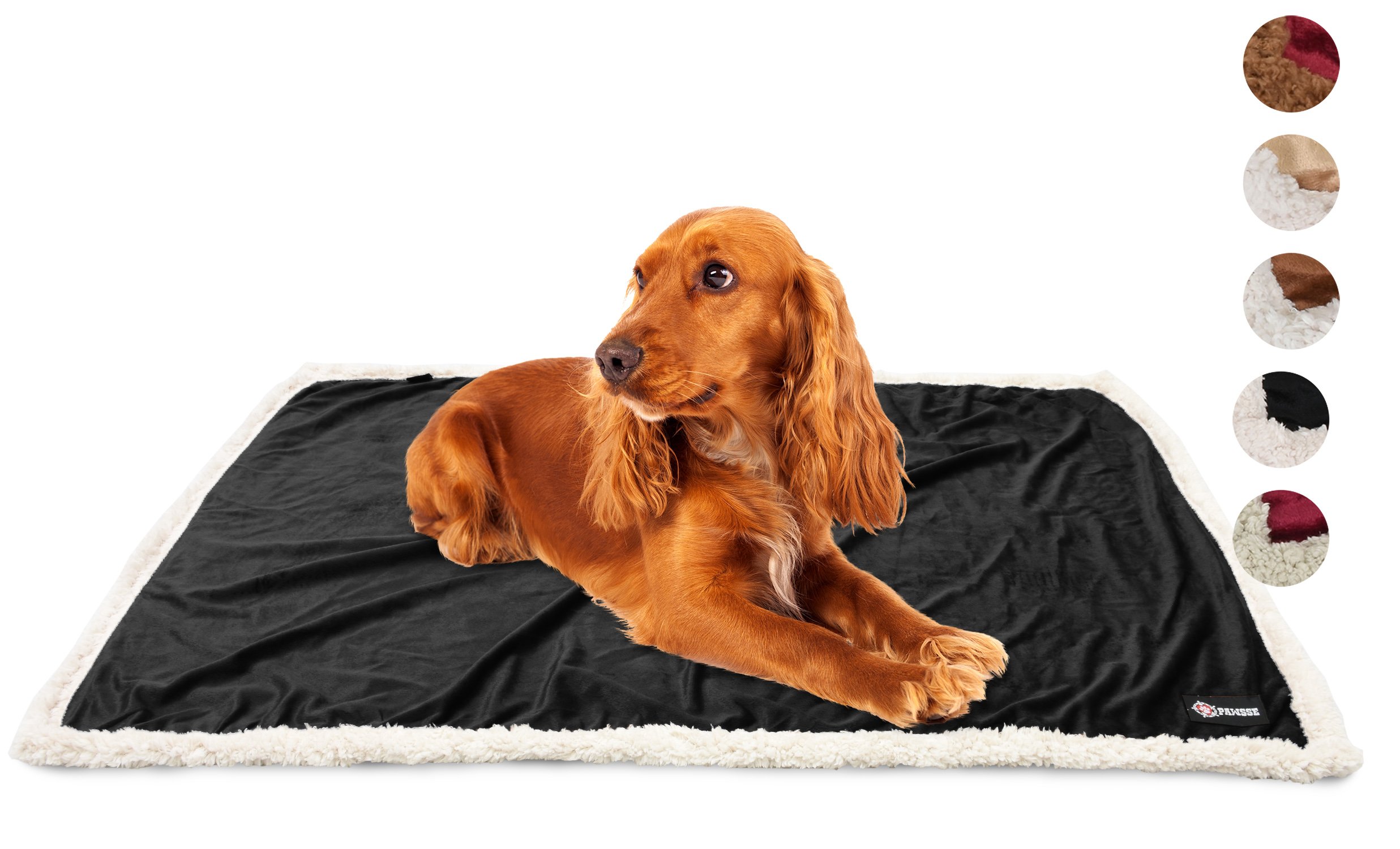 Pawsse Premium Puppy Blanket, Fleece Cat Blanket, Sherpa Throw Pet Mat for Small Animals 114cm x 76cm (45\