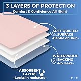 EASY CARE SOLUTIONS 2 Pack Washable Bed Pads 85x90 cm with Tucks Pink view 3
