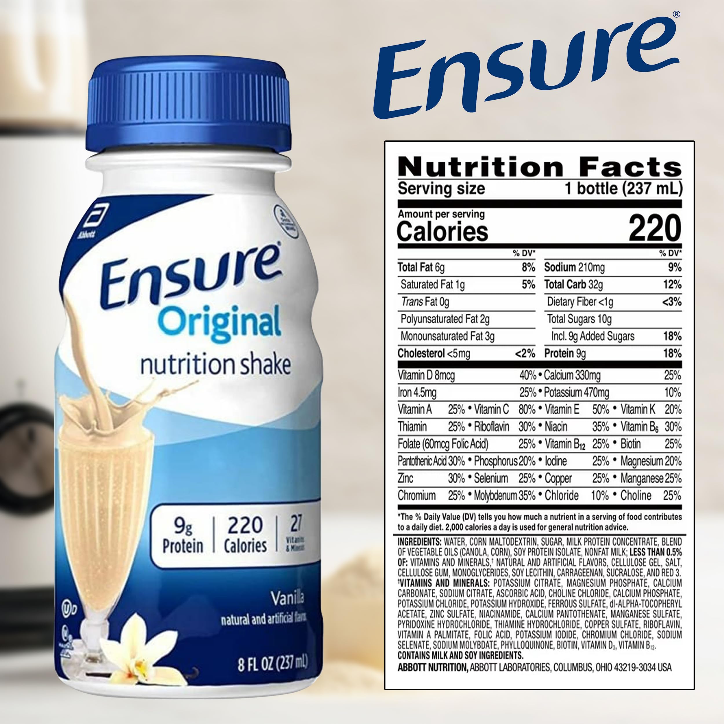 Ensure Variety Pack | Ensure Original Nutrition Shakes | Milk Chocolate ...