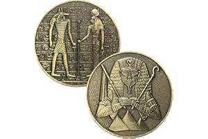 YAKIN SHOP Egyptian Pharaoh Pyramid Challenge Coin Anubis Metal Lucky Coin