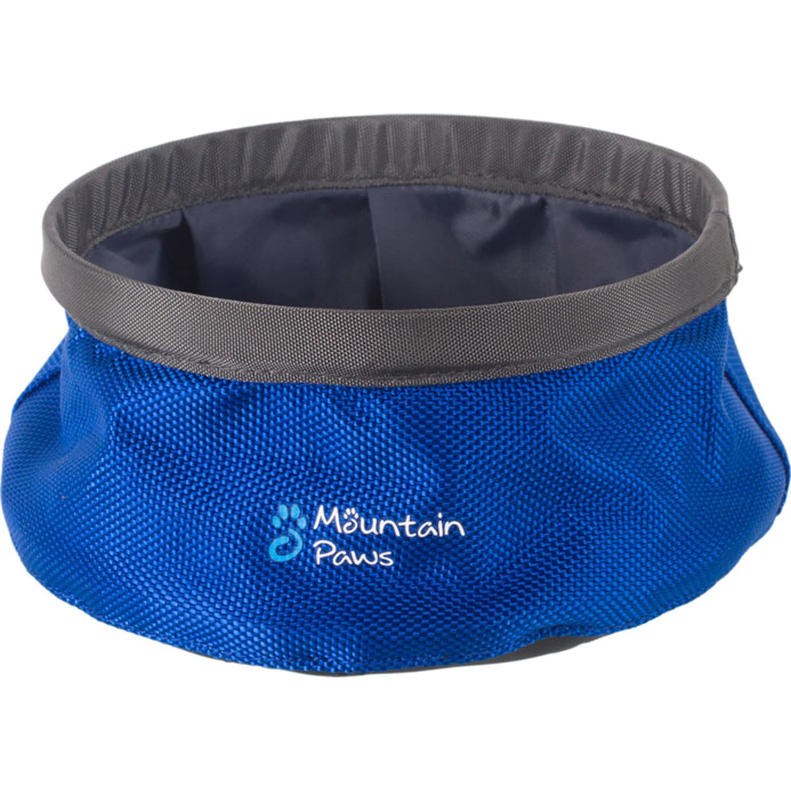 Mountain Paws Foldable, Lightweight Dog Water Bowl Ideal for Camping, Travel and Hiking,blue,Small