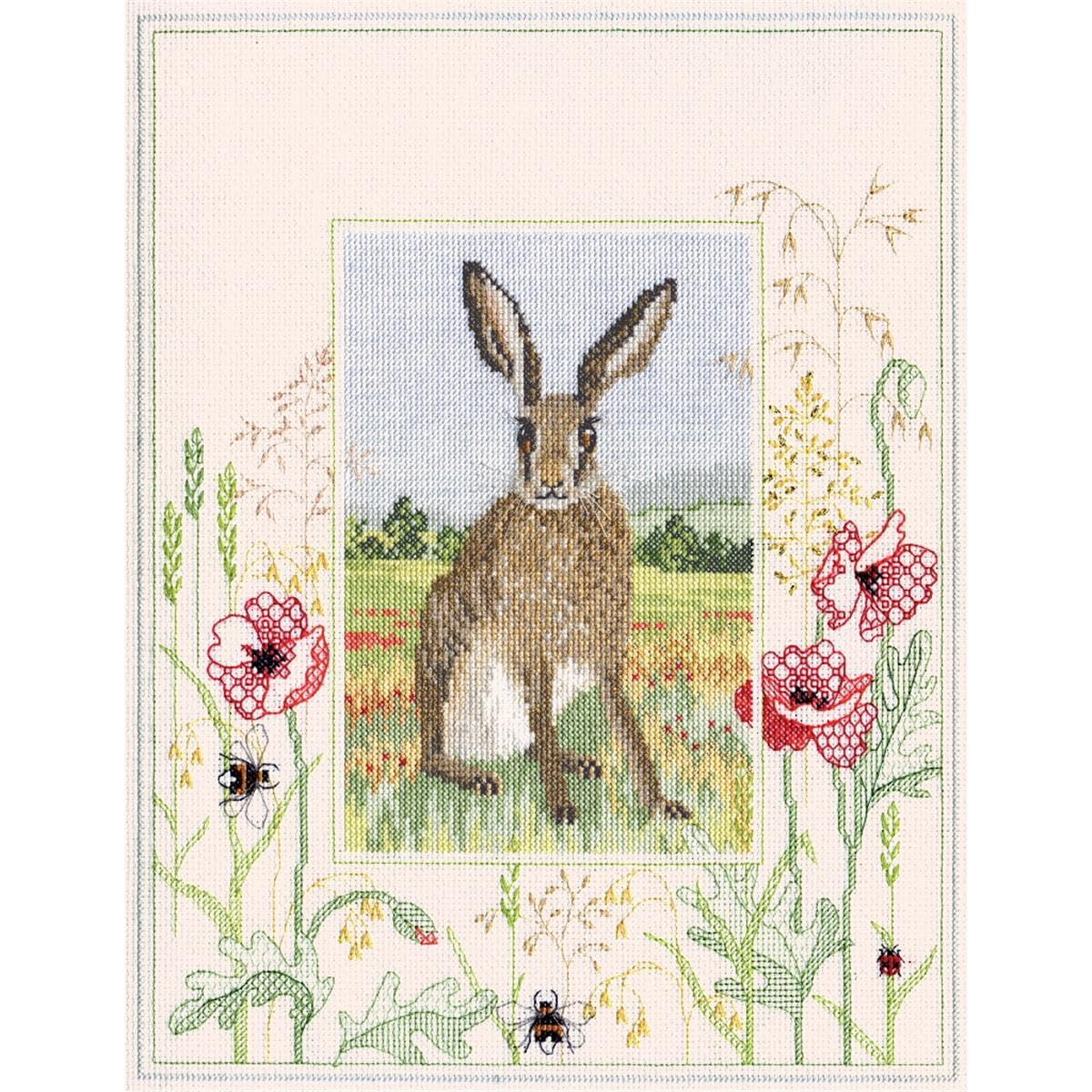 Derwentwater Designs Wildlife Cross Stitch Kit - Hare
