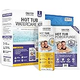 Bio Ouster Hot Tub Chemicals Kit Complete Hot Tub Cleaner Kit with 3in1 Weekly Care, Power Purge Jet Cleaner, Towel, Measuring Cup for Standard and Inflatable Spas Made in USA