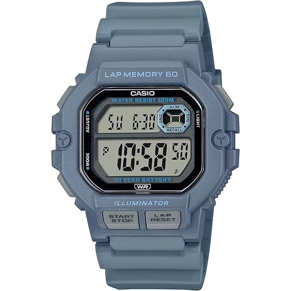 Casio Orologio digitale al quarzo da uomo con cinturino in resina W737HX-5AV, Beige, Moderno