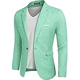 COOFANDY Men's Blazer Casual Sport Coats Slim Fit One Button Suit Jacket Lightweight Sports Jacket