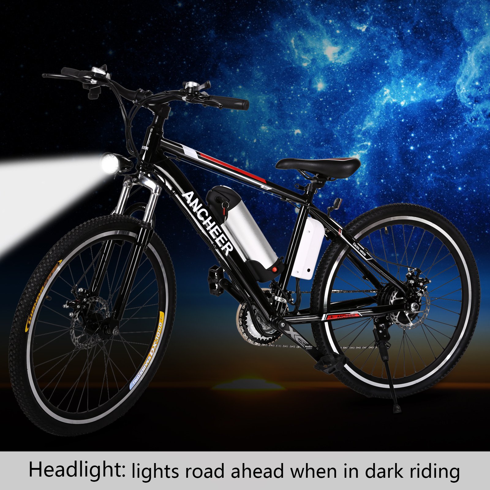 ANCHEER 500W/250W Electric Bike Adult Electric Mountain Bike, 26" Electric Bicycle 20Mph with