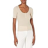 Vince Women's Elbow Sleeve Scoop Neck Henley