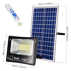 100W Solar Flood Light Outdoor Dusk to Dawn with