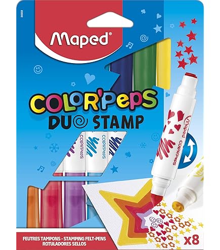 Maped School Pep’s – 144 Feutres Longue Durée – Lavables, Pointe 3,7 Mm – Ne Sèche Pas 4 Mois