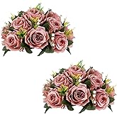 Inweder Flower Centerpieces for Wedding Tables: Wedding Table Decorations Dusty Rose Flower Balls Centerpieces for Engagement Cerebration Party Center Pieces 2 Packs