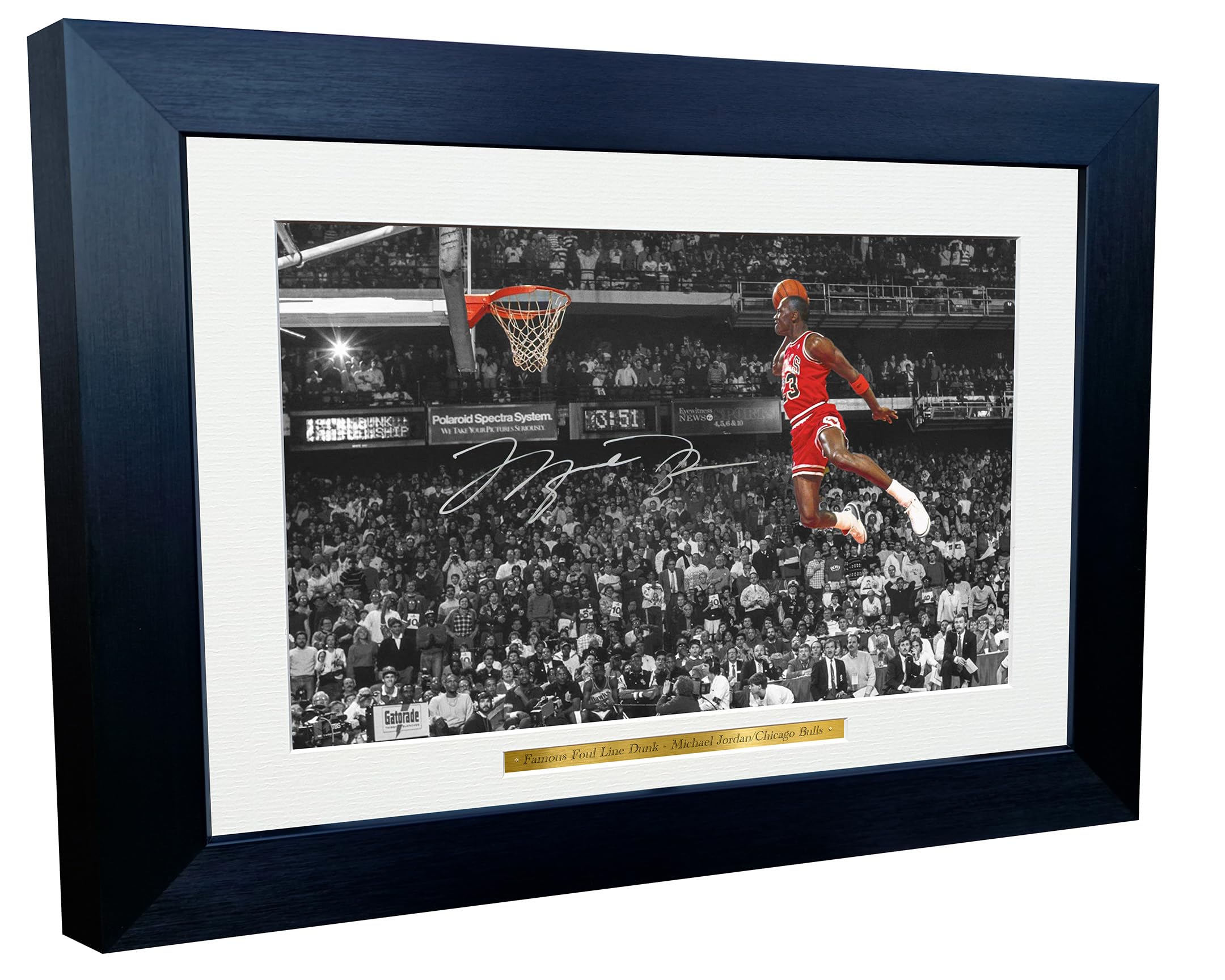 Kitbags & Lockers 12x8 A4 Michael Jordan Famous Foul Line Dunk Autographed Photo Photograph Picture Frame