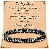 PINKDODO Stainless Steel Cuban Link Chain Bracelets for Men Teenage Teen Boys Gift ideas for Son Grandson Husband Boyfriend Brother Birthday Christmas Anniversary Valentines Graduation Gifts
