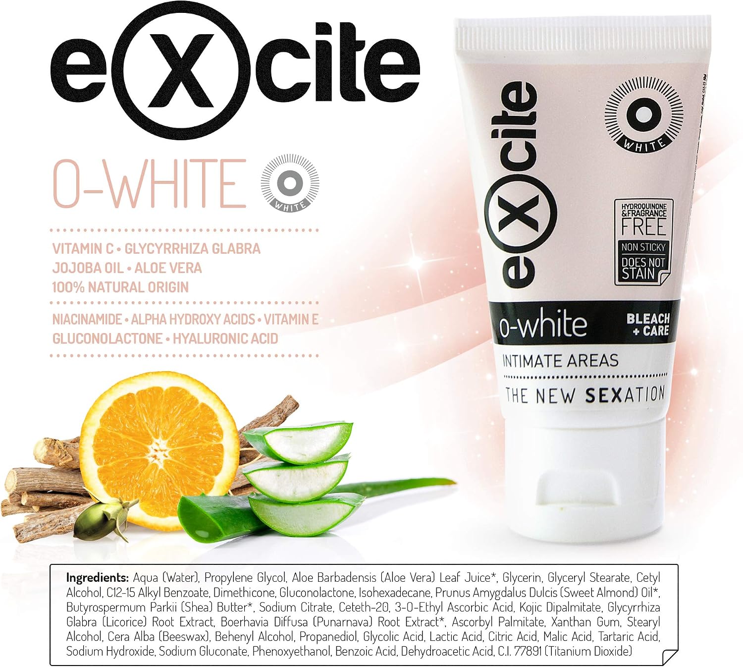 EXCITE Man or Woman O-WHITE Skin lightening cream for woman and man. Helps to lighten - Image 3