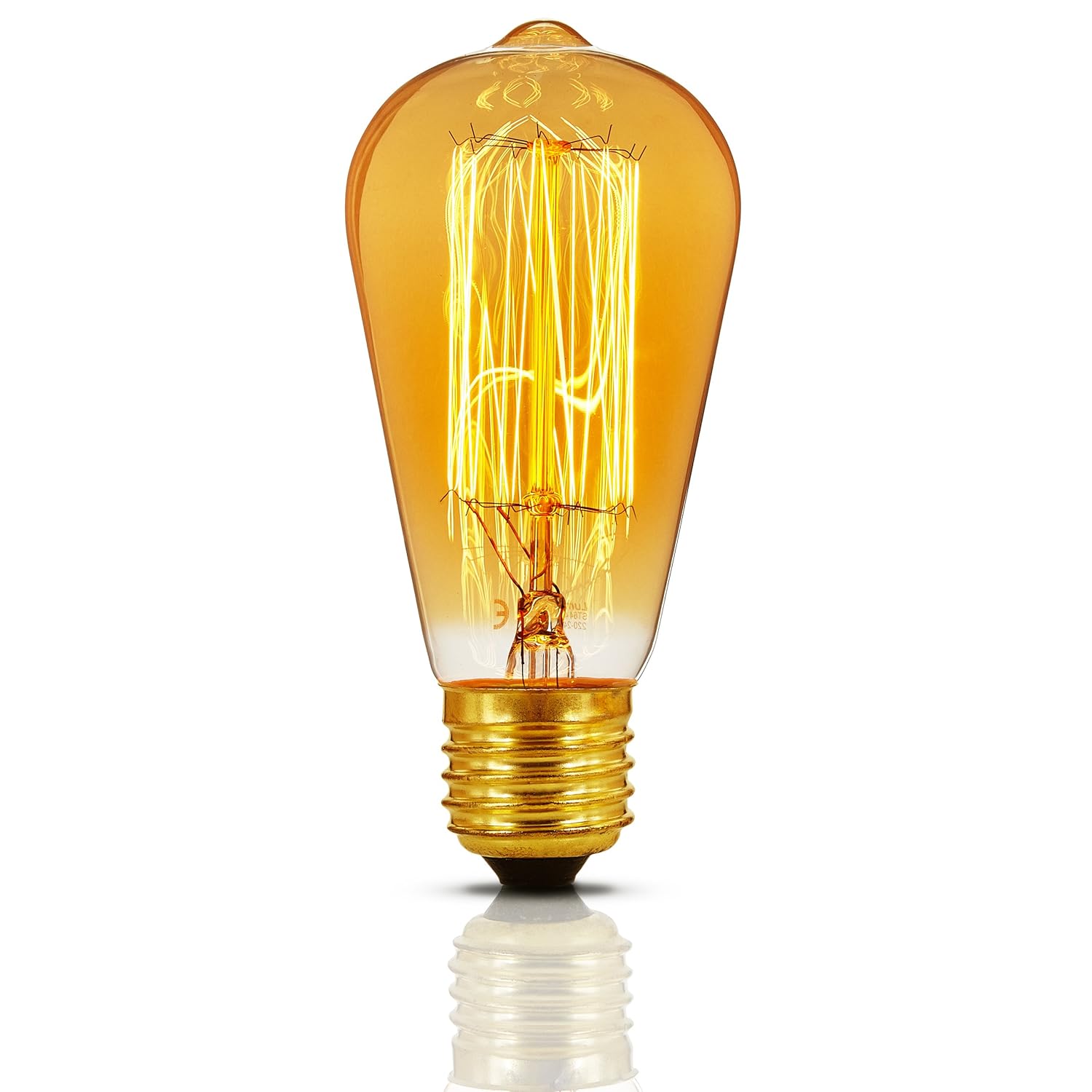 Lumaland Edison Bombilla Lámpara de filamento incandescente ST64