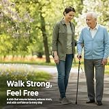 Life Folding Walking Stick Adjustable Height Lightweight Aluminium Cane view 8