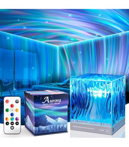 COPU Aurora Glow Lap, 16 Colors Ocean Wave Projector Cube Light W - View #10