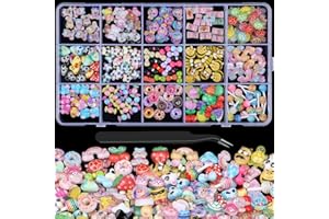KIKONOKE 230Pcs Kawaii Nail Art Charms Kit, 20 Shapes 3D Heart Star Candy Bow Turtle Bee Butterfly Flatback Slime Charms for Women DIY Nail Design and Craft Decorations Supplies